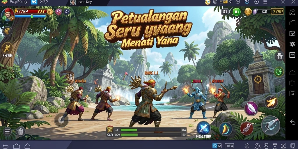 Tampilan gameplay menarik dalam petualangan penuh tantangan.