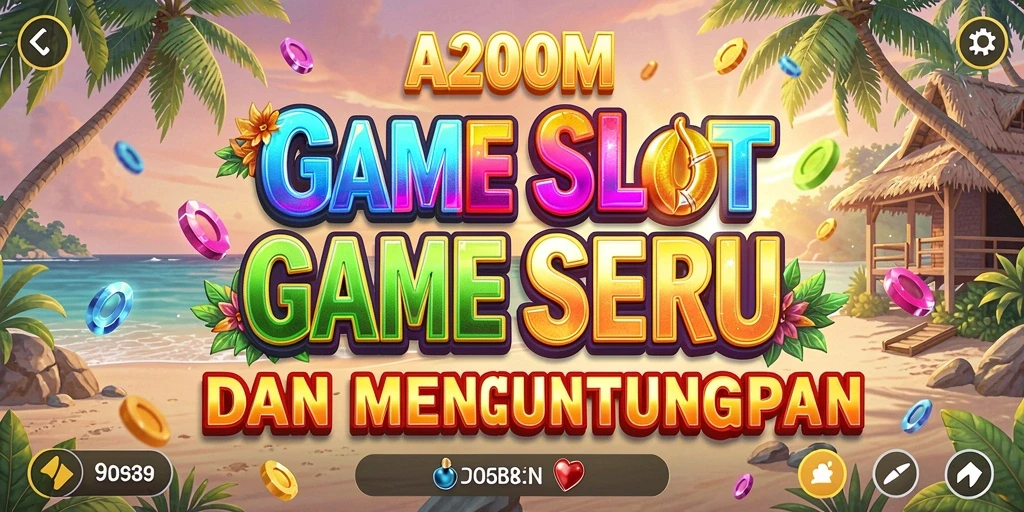 Tampilan seru dari gameplay slot A200M yang penuh warna.