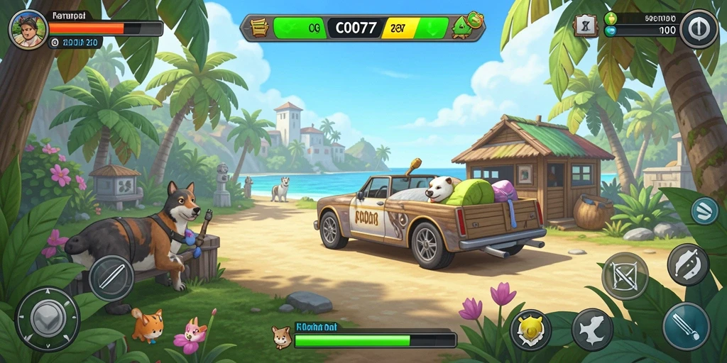 Tampilan gameplay C0077 yang cerah dan menawan.