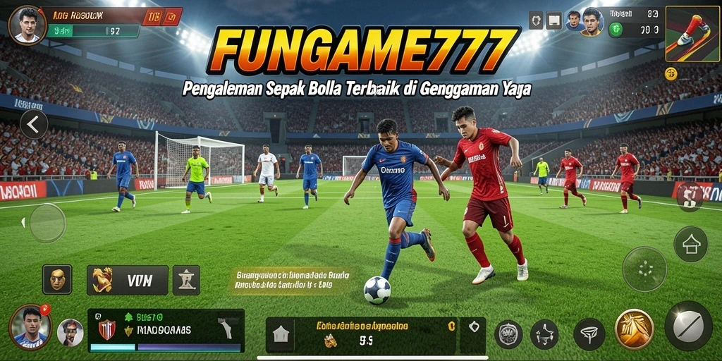 Gameplay FUNGAME777 yang seru dan mendebarkan dalam aksi sepak bola.