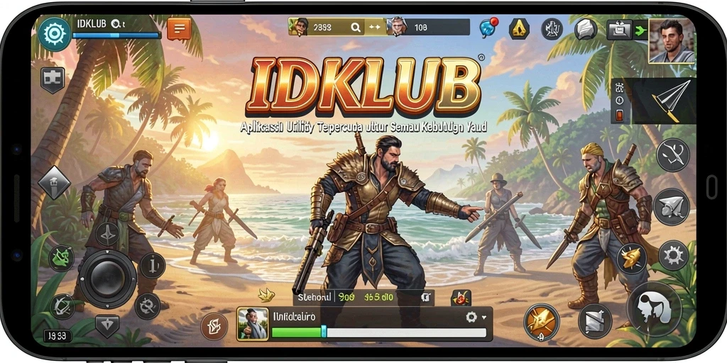 Tampilan antarmuka IDKLUB yang memudahkan penggunaan.