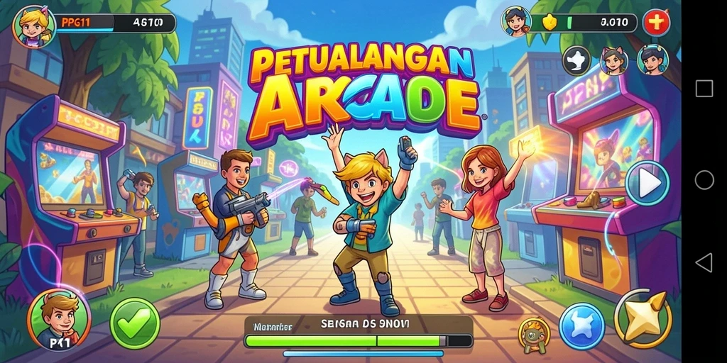 Tangkapan layar PG11 menampilkan gameplay menyenangkan yang penuh warna.