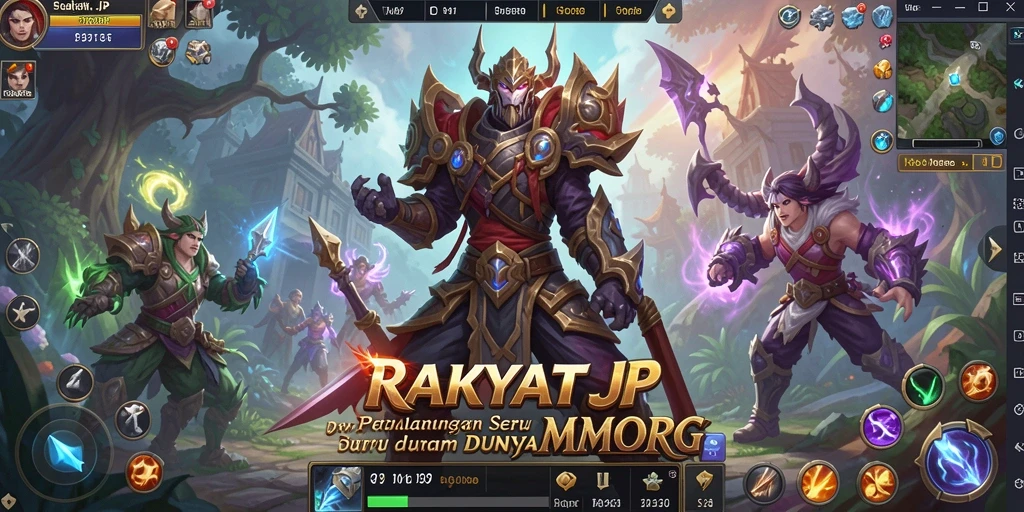 Screenshot RAKYATJP yang menunjukkan aksi seru dalam pertarungan MMORPG.