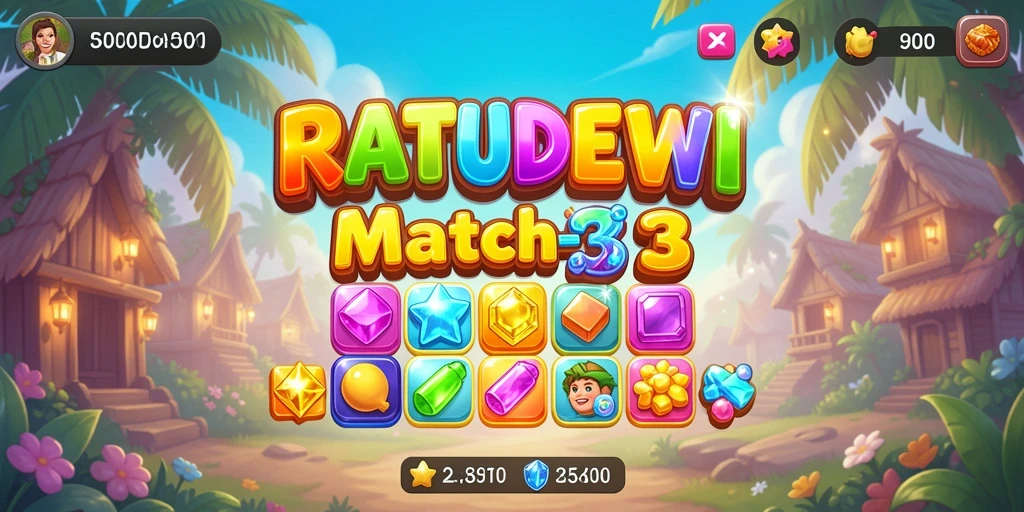 Screenshot gameplay <strong>RATUDEWI</strong> yang penuh warna dan menyenangkan.