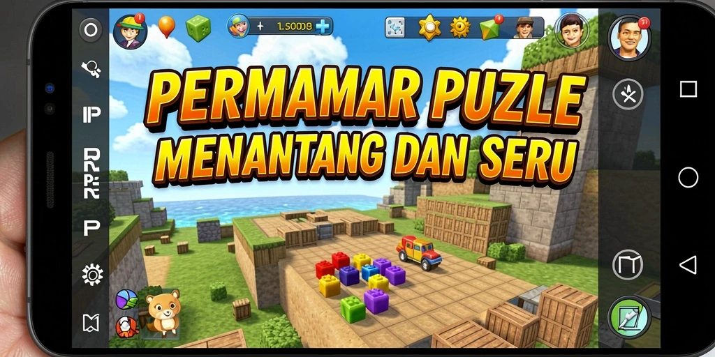 Screenshot gameplay RPRPRP menampilkan level teka-teki yang menantang.