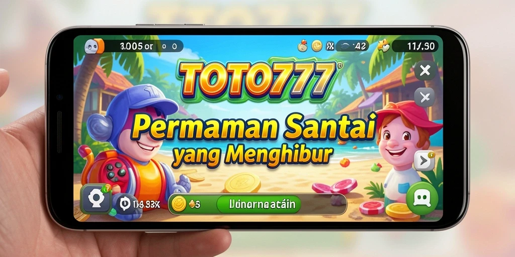 Tampilan gameplay TOTO777 yang ceria dan menghibur.