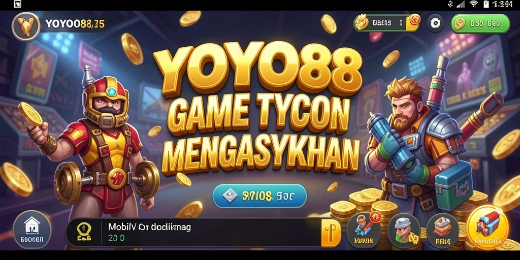 Screenshot gameplay <strong>YOYO88</strong> menampilkan aktivitas mengelola bisnis yang menantang.